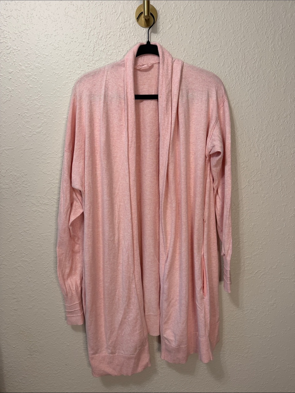 Lululemon Soft Pink Cotton-Cashmere Knit Wrap